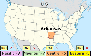 arkansas and uk time difference