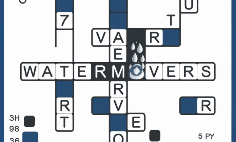 water movers crossword clue